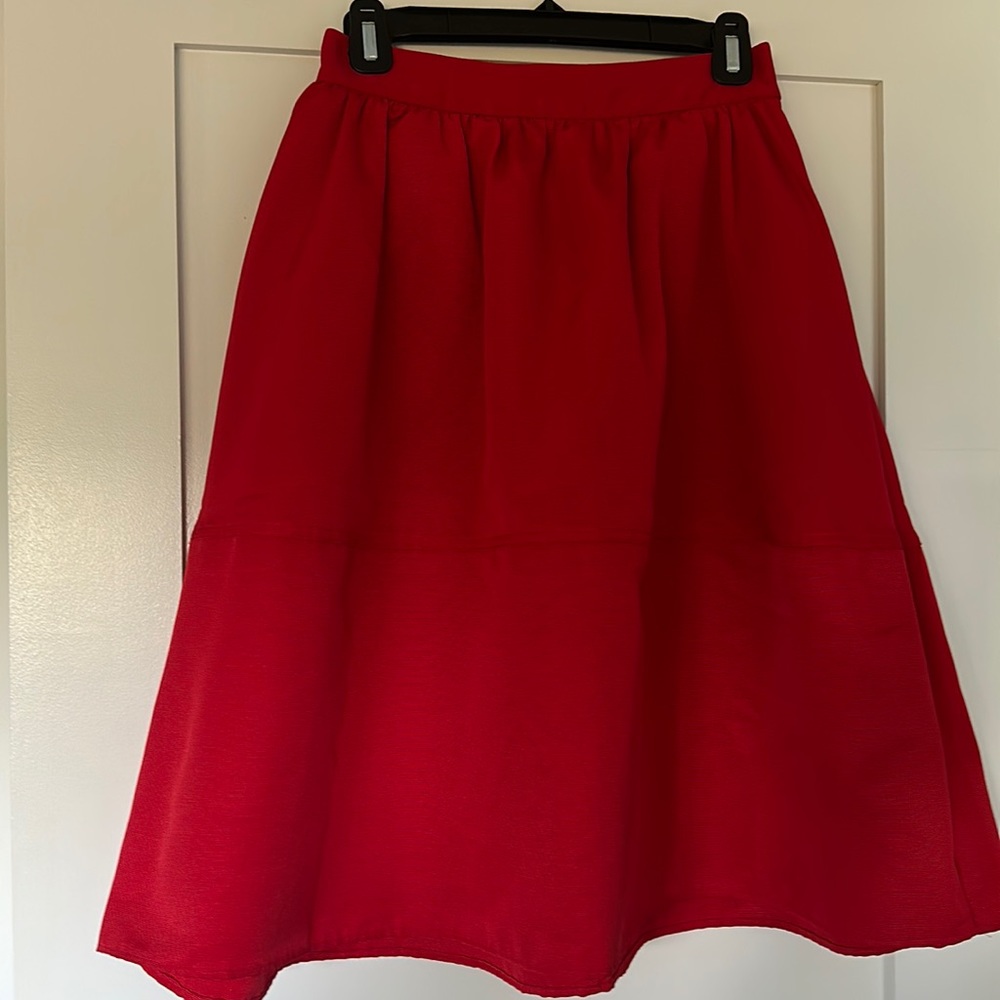 Express A Line Red skirt